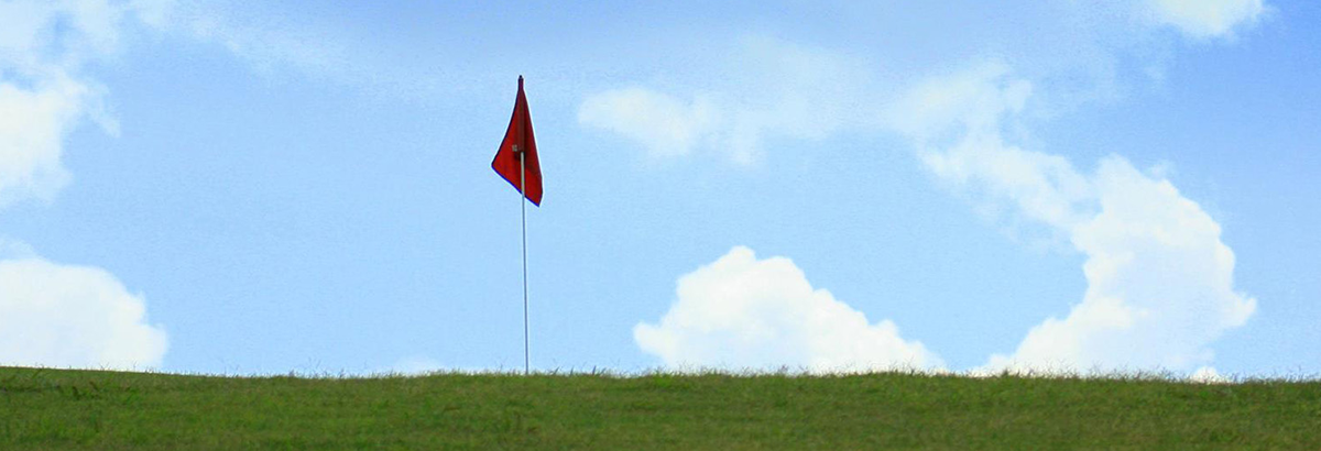 flagpole on golf course
