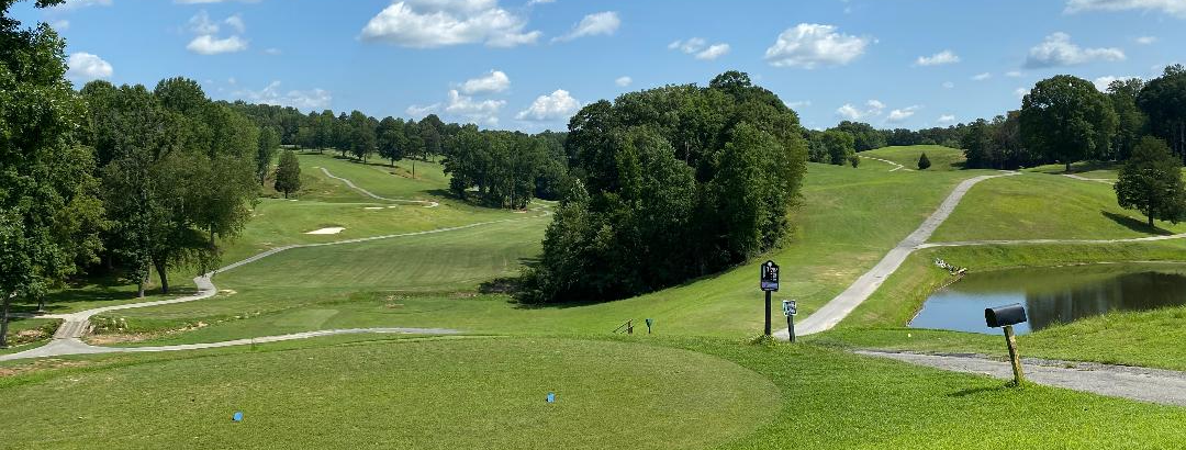 Golf Course cart path with trees