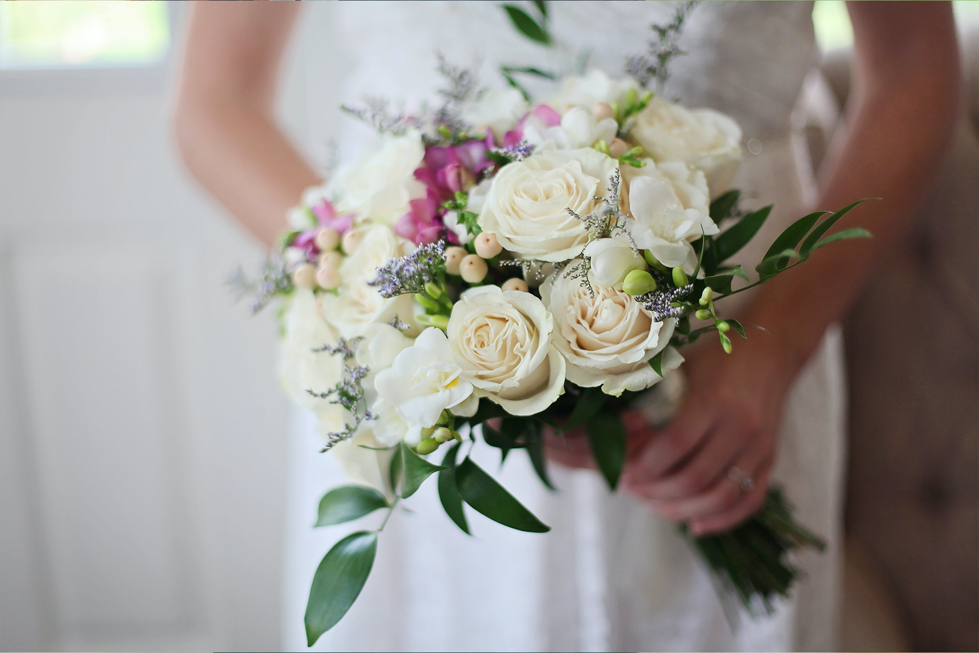 Bouquet and bride